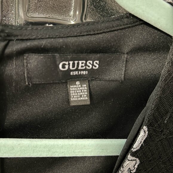 GUESS black and white floral mini dress - Picture 3 of 3